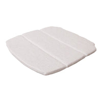 Light beige cushion with three stitched sections, featuring a textured fabric pattern for added comfort.