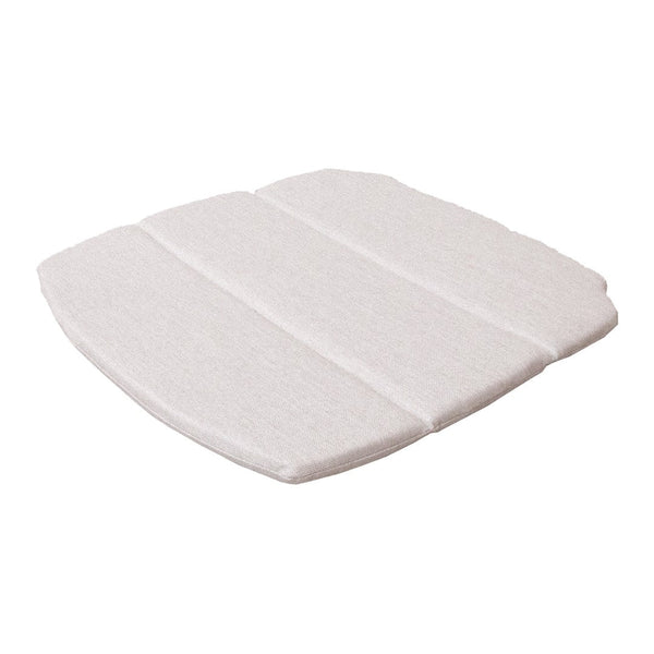 Light beige cushion with three stitched sections, featuring a textured fabric pattern for added comfort.