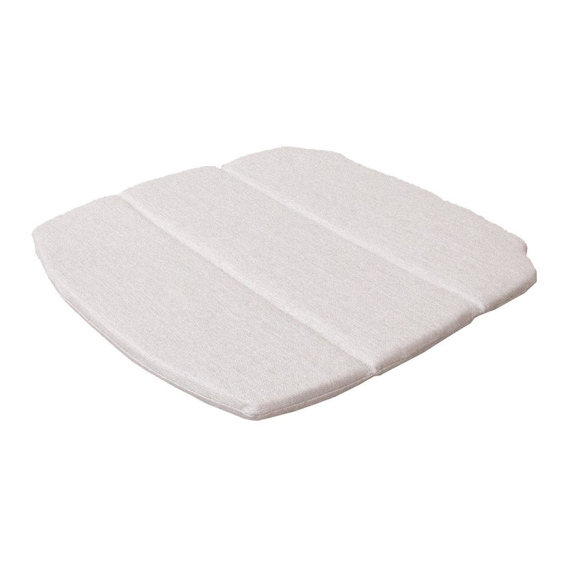 Light beige cushion with three stitched sections, featuring a textured fabric pattern for added comfort.