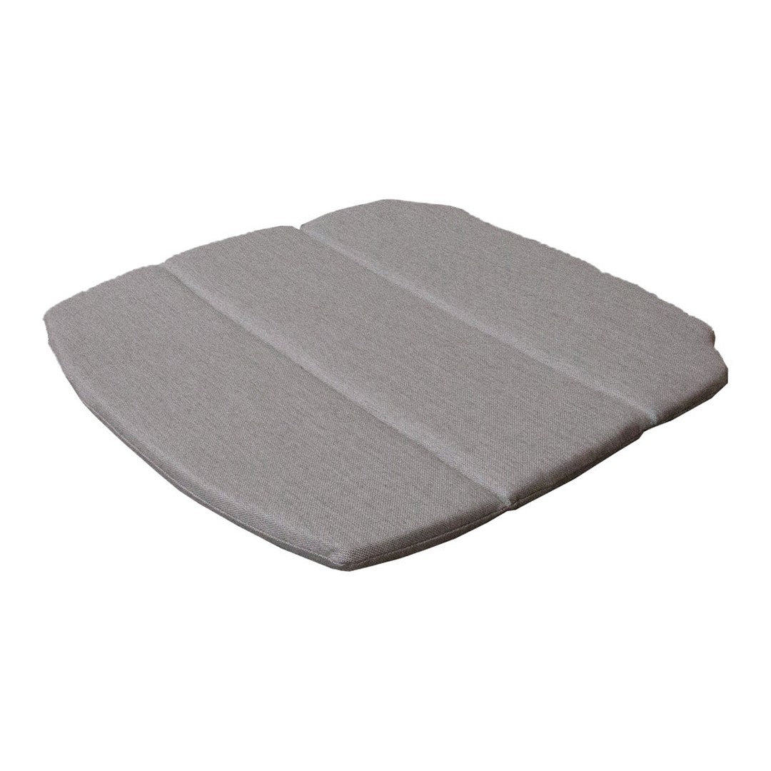 Gray seat cushion with a textured finish and three-panel design for added comfort and style.