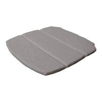 Gray seat cushion with a textured finish and three-panel design for added comfort and style.