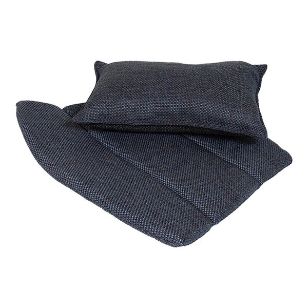 Dark gray textured pillow set with subtle houndstooth pattern, offering a modern and cozy look for any space.