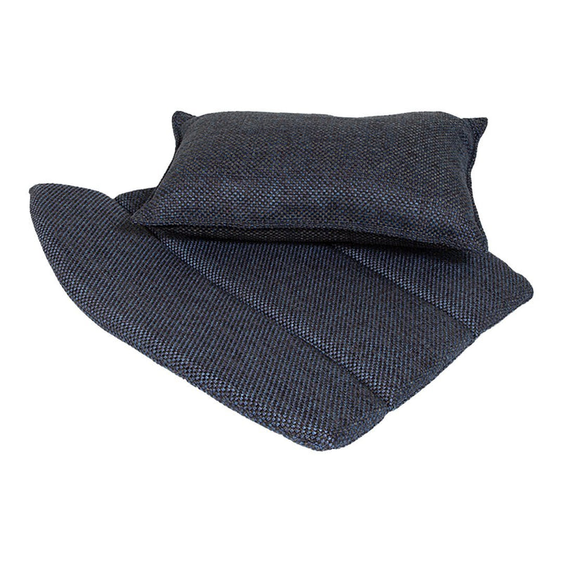 Dark gray textured pillow set with subtle houndstooth pattern, offering a modern and cozy look for any space.