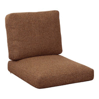 Brown textured cushion with a simple design, perfect for modern decor or outdoor seating.