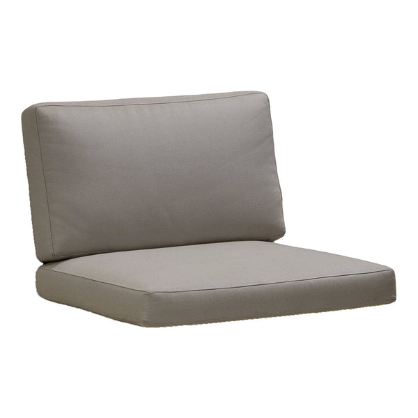 Light gray cushion with a smooth, minimalistic design, perfect for modern outdoor or indoor seating.