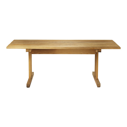 Light wood dining table with a smooth finish and natural grain pattern, perfect for modern and rustic decor.