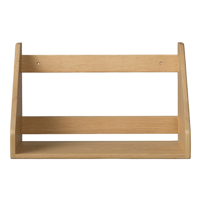 Natural wood shelf with a smooth, light oak finish and minimalist design. Perfect for stylish organization.