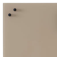 Beige surface with a smooth finish, featuring two black knobs for a striking contrast. Ideal for modern decor.