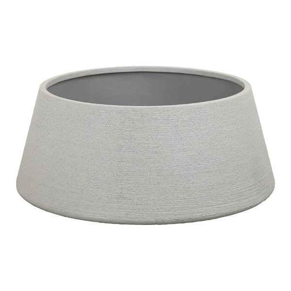 Gray textured bowl with a smooth inner surface, featuring a modern, minimalist design. Perfect for decorative use.