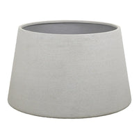 Gray and light gray textured planter with a smooth interior, perfect for modern decor.