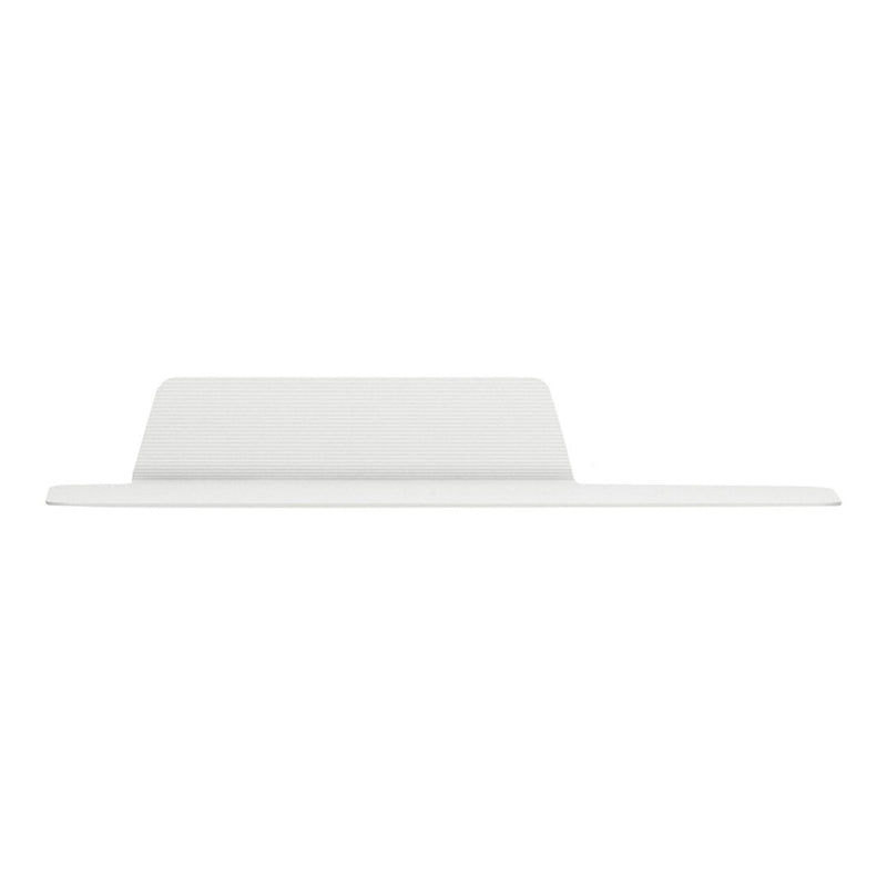 Sleek white desk organizer with a minimalist design and smooth surface for a modern workspace.