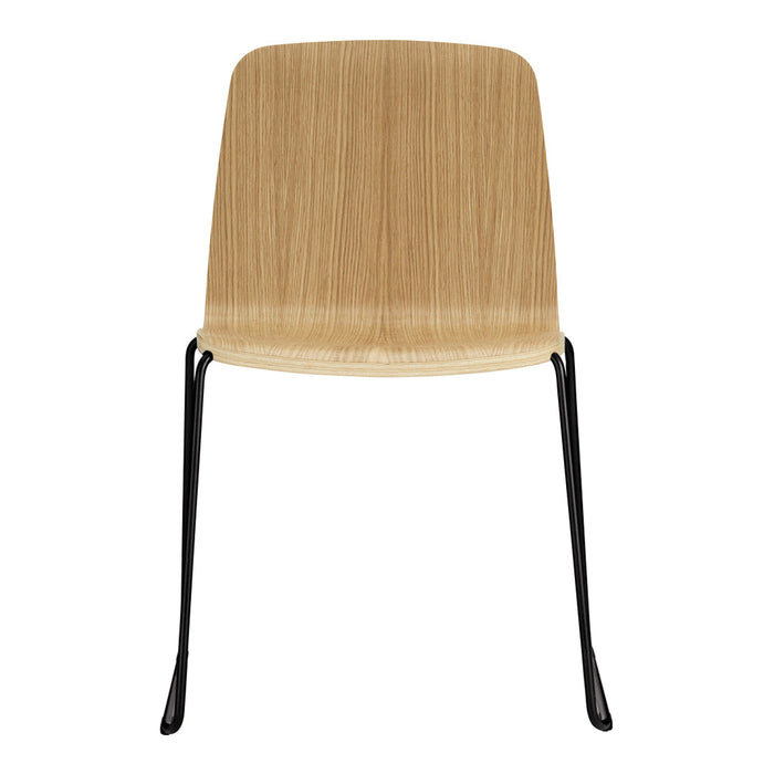 Natural wood finish with a sleek black metal frame, offering a minimalist aesthetic for modern interiors.