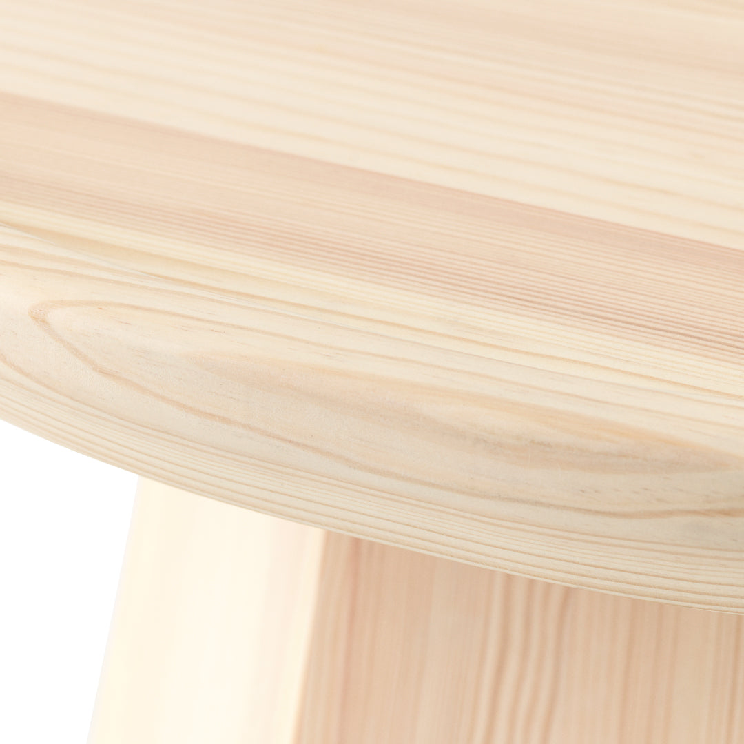 Light natural wood finish with subtle grain patterns and smooth texture, ideal for minimalist decor.