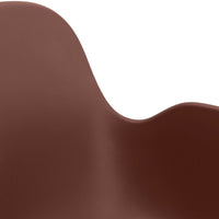 Smooth, wavy contours in a rich chocolate brown color, ideal for modern decor.