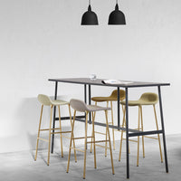 Form Bar Stool - Metal Legs - Upholstered