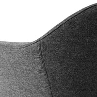 Dark gray textured fabric with a smooth finish and subtle seam detailing for a modern look.
