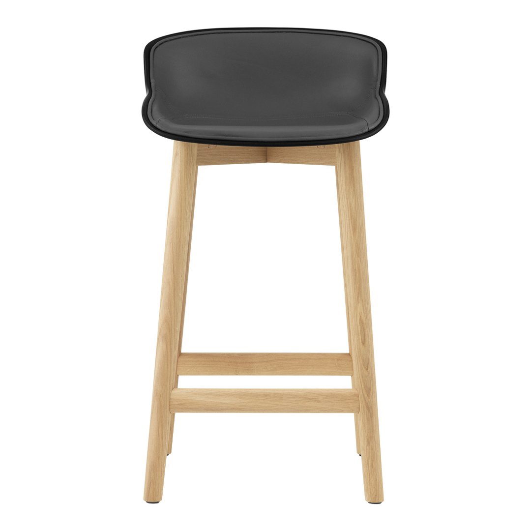 Hyg Counter Stool - Front Upholstered / Wood Base