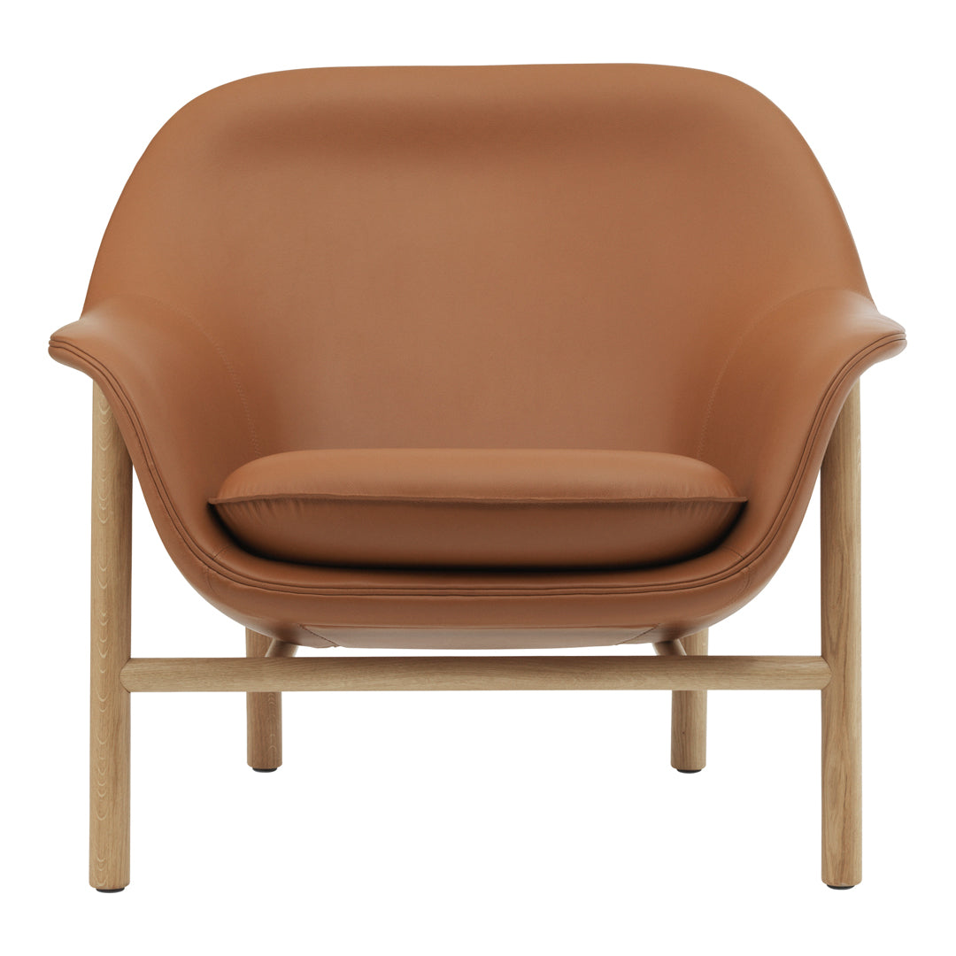 Drape Low Lounge Chair - Wood Legs