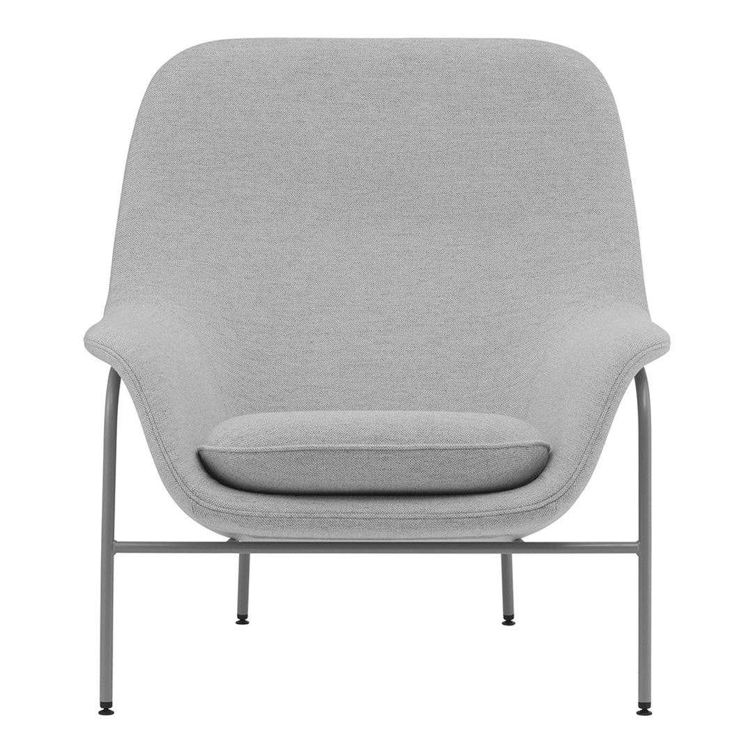Drape High Lounge Chair - Steel Legs