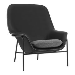 Drape High Lounge Chair - Steel Legs
