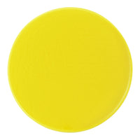 Bright yellow circular plate with a smooth, glossy finish, perfect for adding a pop of color to any table setting.