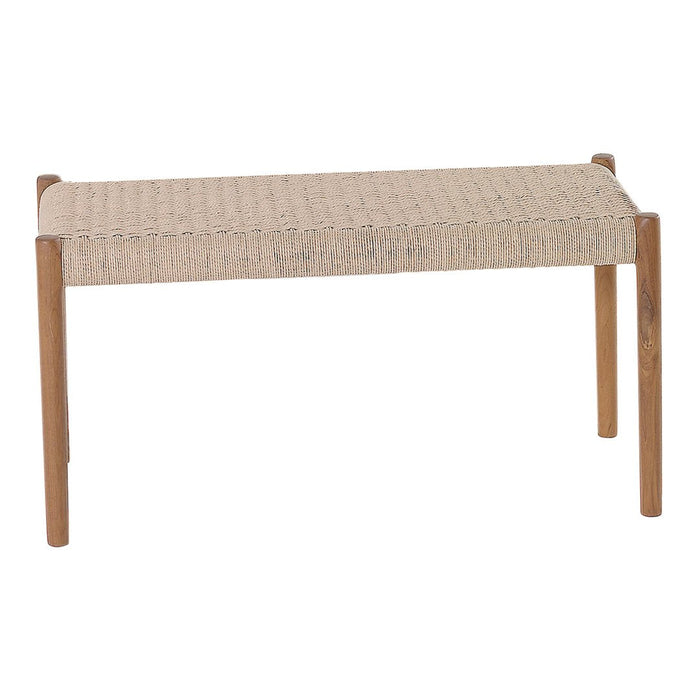 Light-colored woven fabric surface with natural wood legs, featuring a simple, textured pattern. Ideal for minimalist decor.