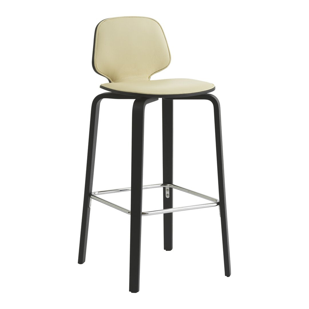 My Chair Bar/Counter Stool - Wood Base - Front Upholstered