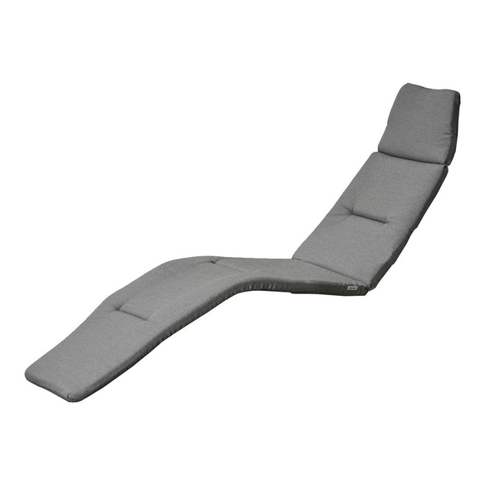 Gray ergonomic lounge chair with a smooth, minimalist design and subtle stitching details. Perfect for modern outdoor spaces.