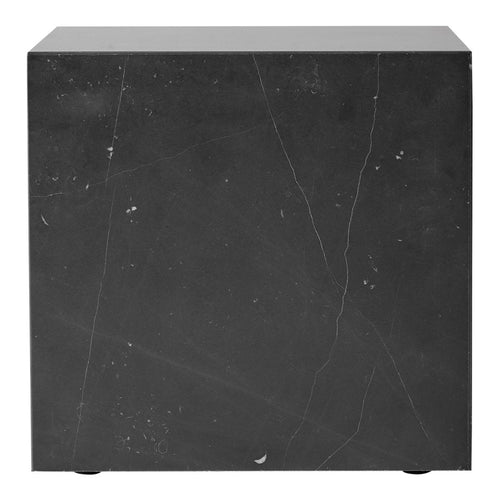 Marble Plinth End Table - Cubic