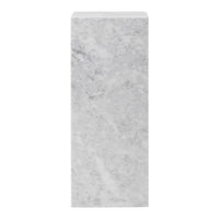Elegant gray marble pedestal with subtle veining and a smooth surface, perfect for modern decor.