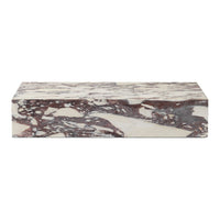 Marbled stone with rich burgundy and cream tones, showcasing unique patterns and textures.