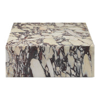 Cream and brown marbled stone with intricate, swirling patterns in a polished finish. Perfect for home decor.