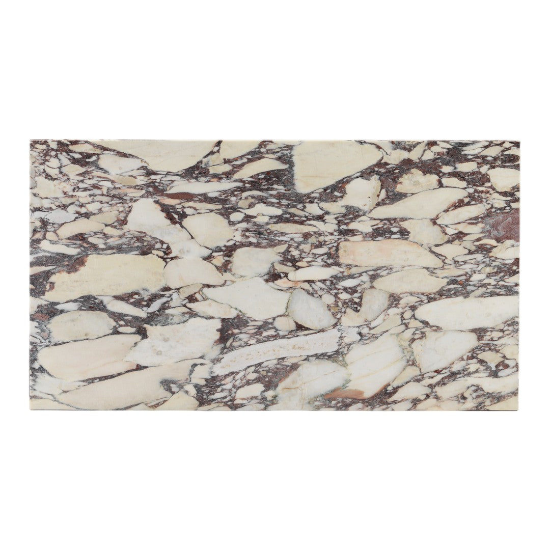Cream and brown marbled stone surface with varying patterns and textures, perfect for elegant decor.