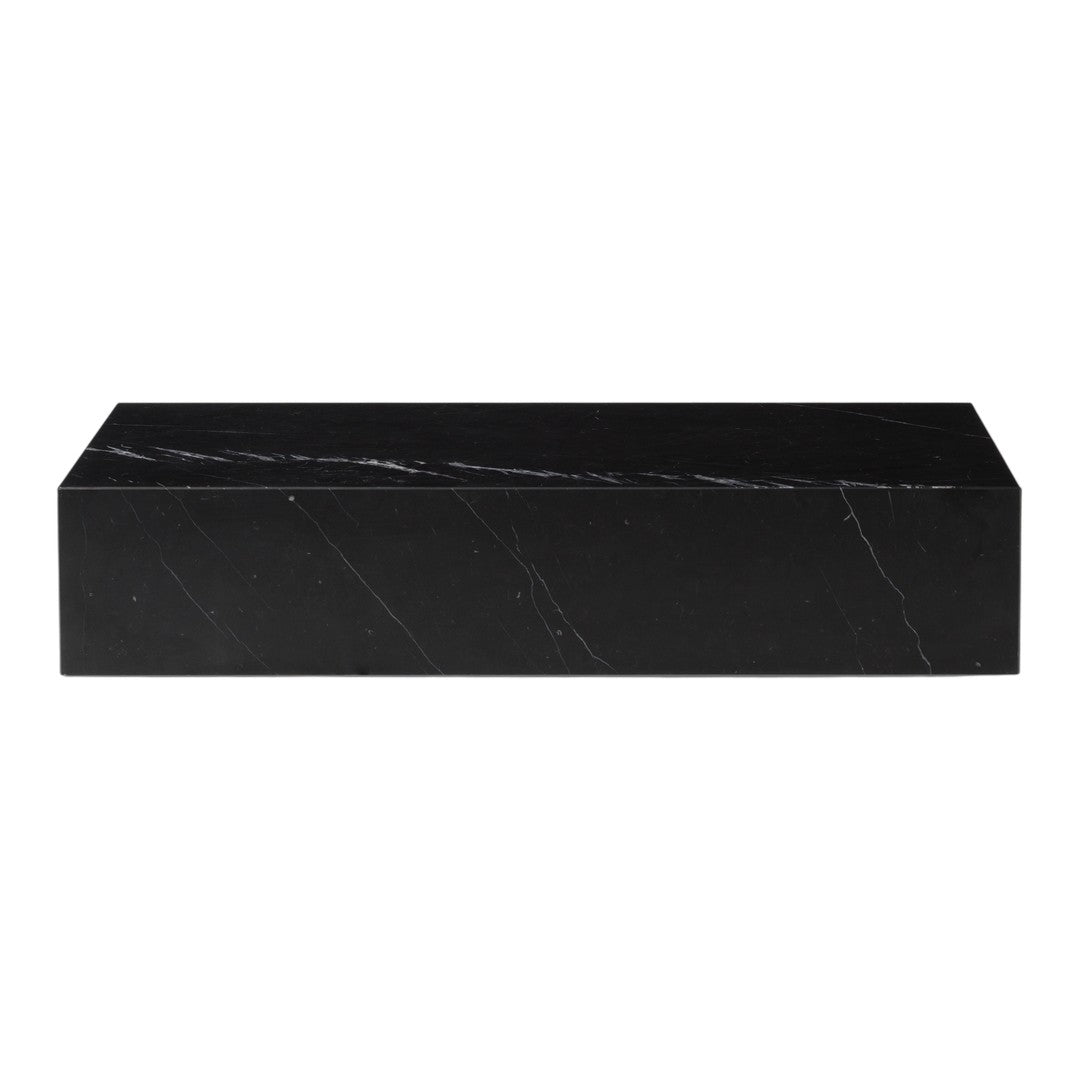 Sleek black marble box with subtle white veining, perfect for modern decor. Elegant and minimalistic design.