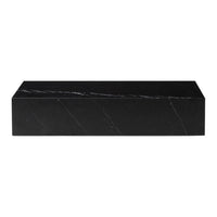 Sleek black marble box with subtle white veining, perfect for modern decor. Elegant and minimalistic design.