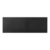 Solid black rectangular surface with a smooth texture, perfect for modern decor or kitchen use.