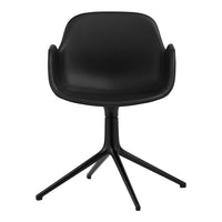 Black ergonomic chair with a smooth matte finish and sleek, minimalist design. Perfect for modern decor.