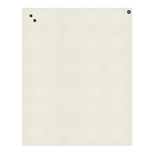 Cream-colored poster with a smooth texture and two black eyelets at the top for easy hanging.