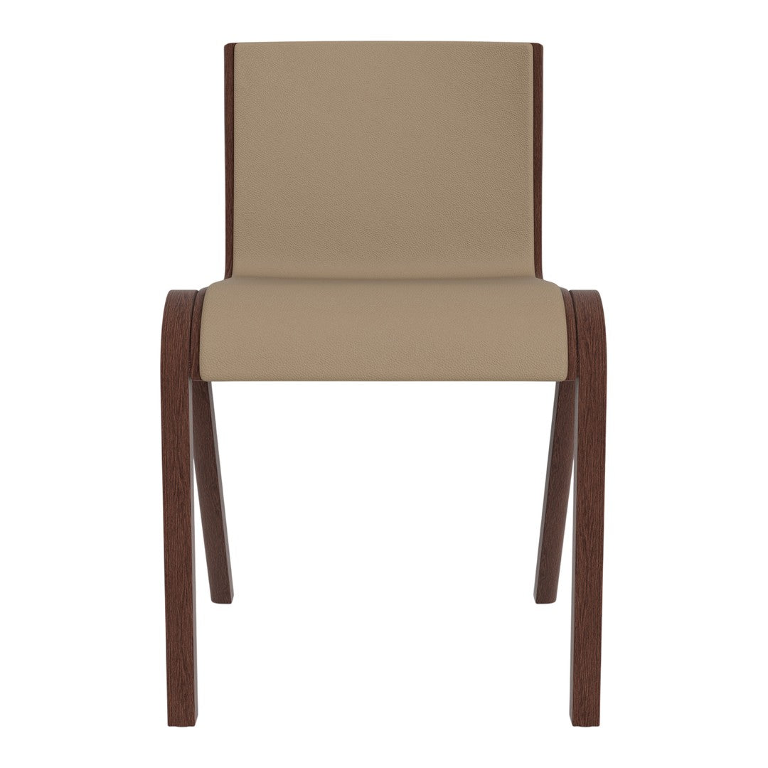 Beige cushion with brown wood frame, minimalist design, perfect for modern interiors.