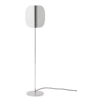 Sleek chrome floor lamp with a modern, minimalist design and a smooth, reflective shade. Perfect for contemporary decor.