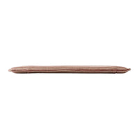 Long cushion in soft, muted pink with subtle vertical stripes, adding a touch of elegance to home decor.