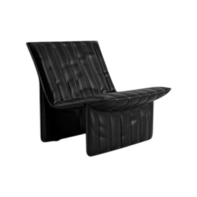 Stylish black chair with a modern tufted pattern, perfect for contemporary home decor.