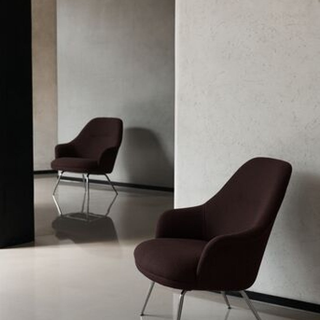 Rely HW140 High Back Lounge Armchair - Fully Upholstered - Tube Base