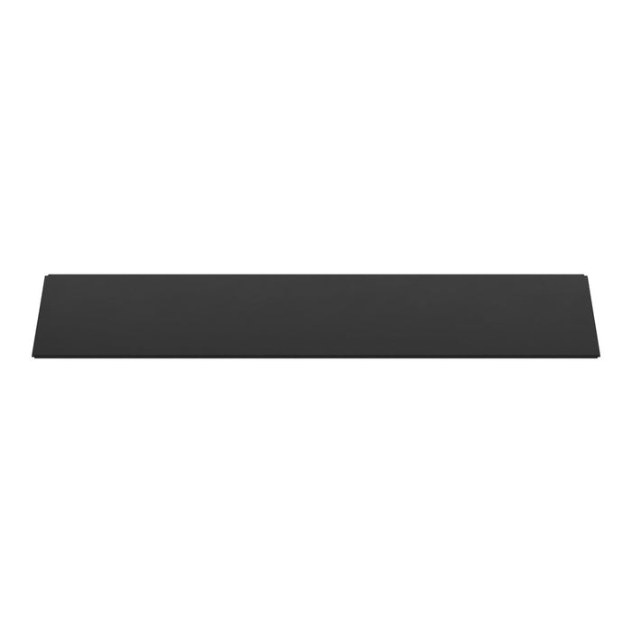 Sleek black desk mat, minimalistic design with a smooth, matte finish, perfect for a modern workspace.
