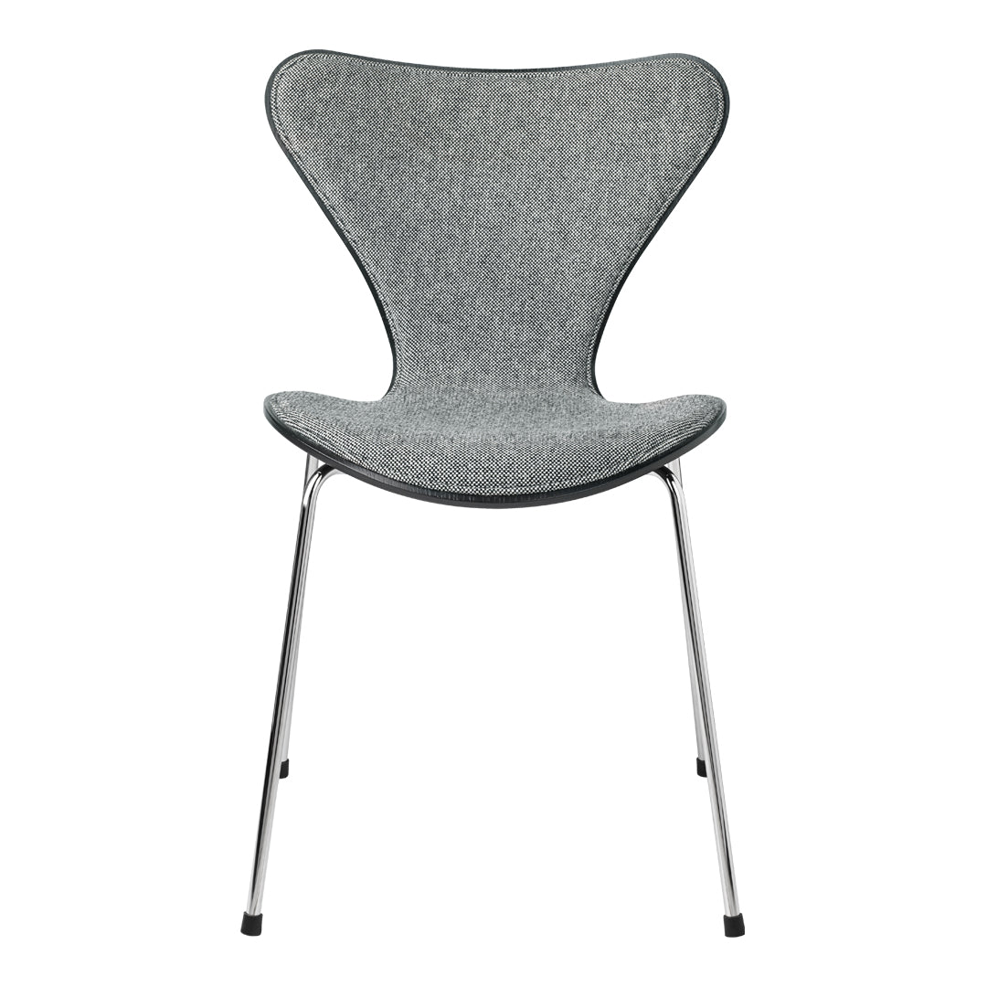 Arne Jacobsen 3170 FRITZ HANSEN グレー Series 7 Chair 3107 - Lacquered - Front Upholstered – Danish