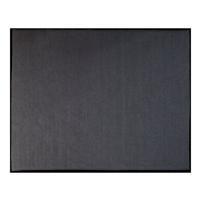 Solid black mat with a subtle textured pattern, featuring a sleek and modern look. Perfect for any decor style.