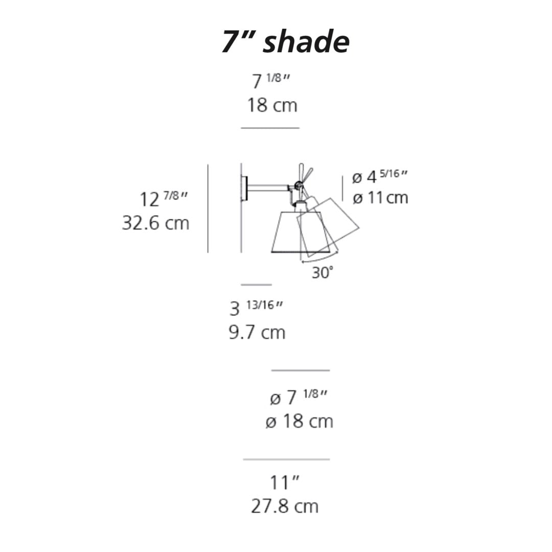 7-inch light shade in a sleek white finish with a minimalist design and smooth, clean lines.