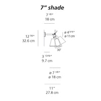 7-inch light shade in a sleek white finish with a minimalist design and smooth, clean lines.