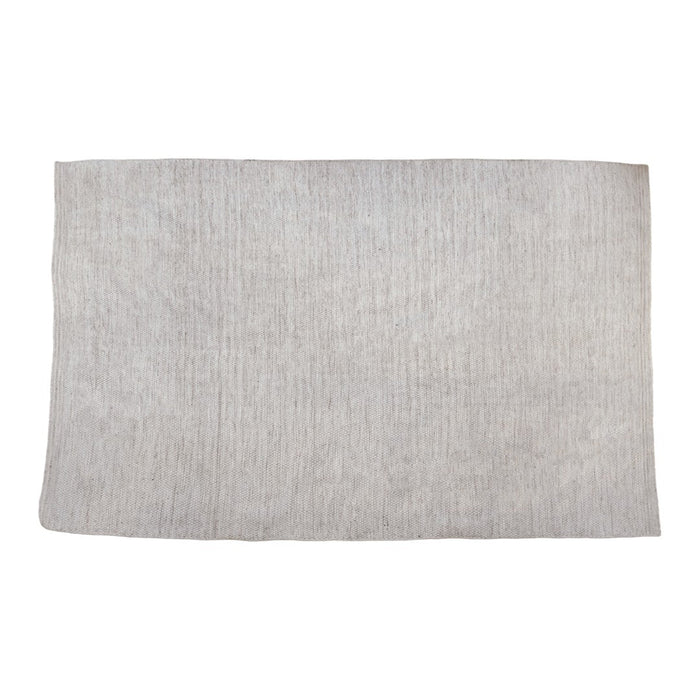 Light gray textured area rug with subtle stripes, perfect for modern and minimalist interiors.