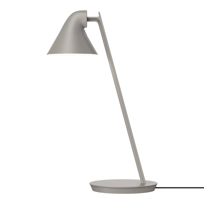 Modern gray desk lamp with a sleek shade and minimalist design, perfect for contemporary decor.